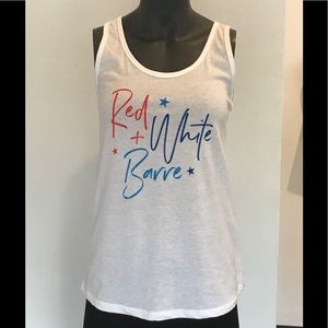 Pure Barre Red, White and Barre Tank